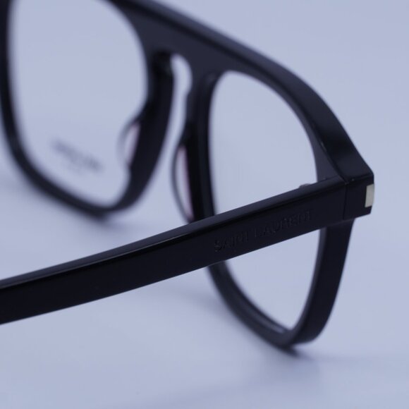 Saint Laurent SL157 001 Eyeglasses Black 52mm Square Frame - Picture 9 of 10
